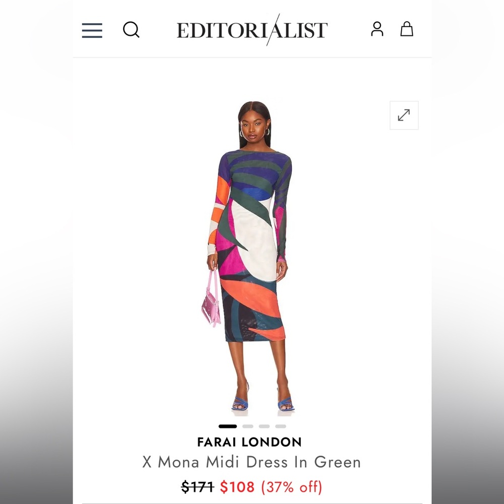Farai London X Mona Midi Dress - Multicolor